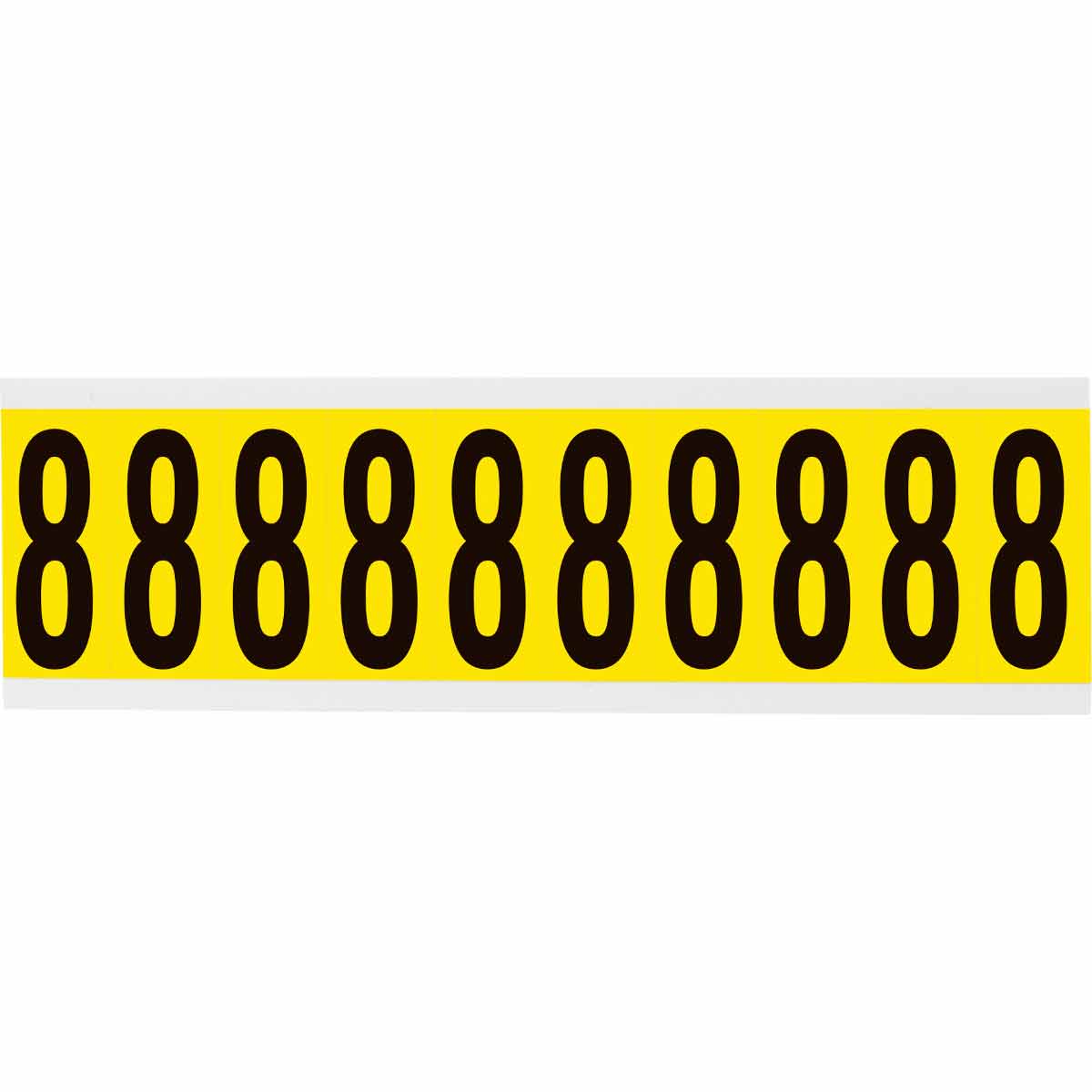 3440-8 2 in Vinyl N&L Black on Yellow 8 10/PK