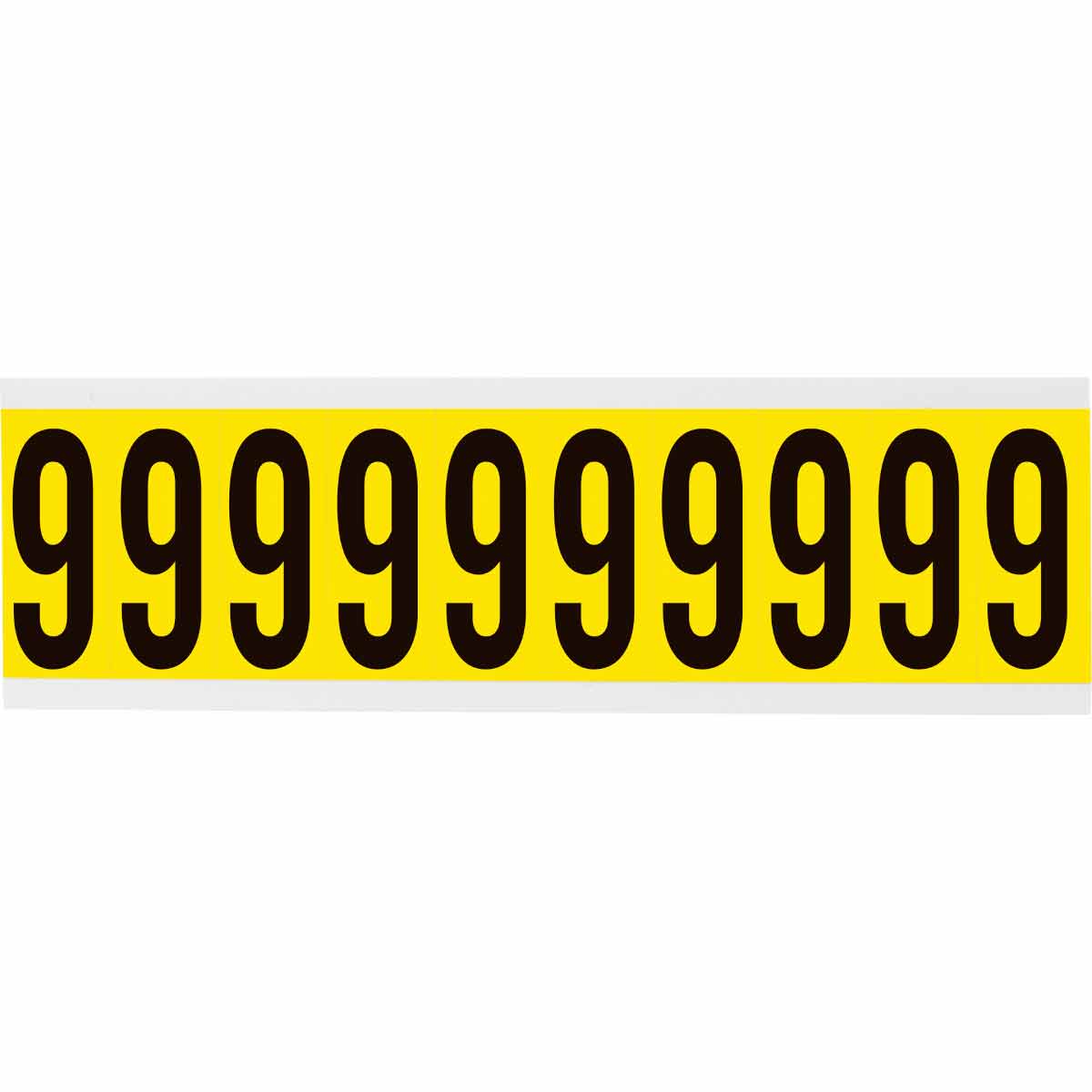 3440-9 2 in Vinyl N&L Black on Yellow 9 10/PK
