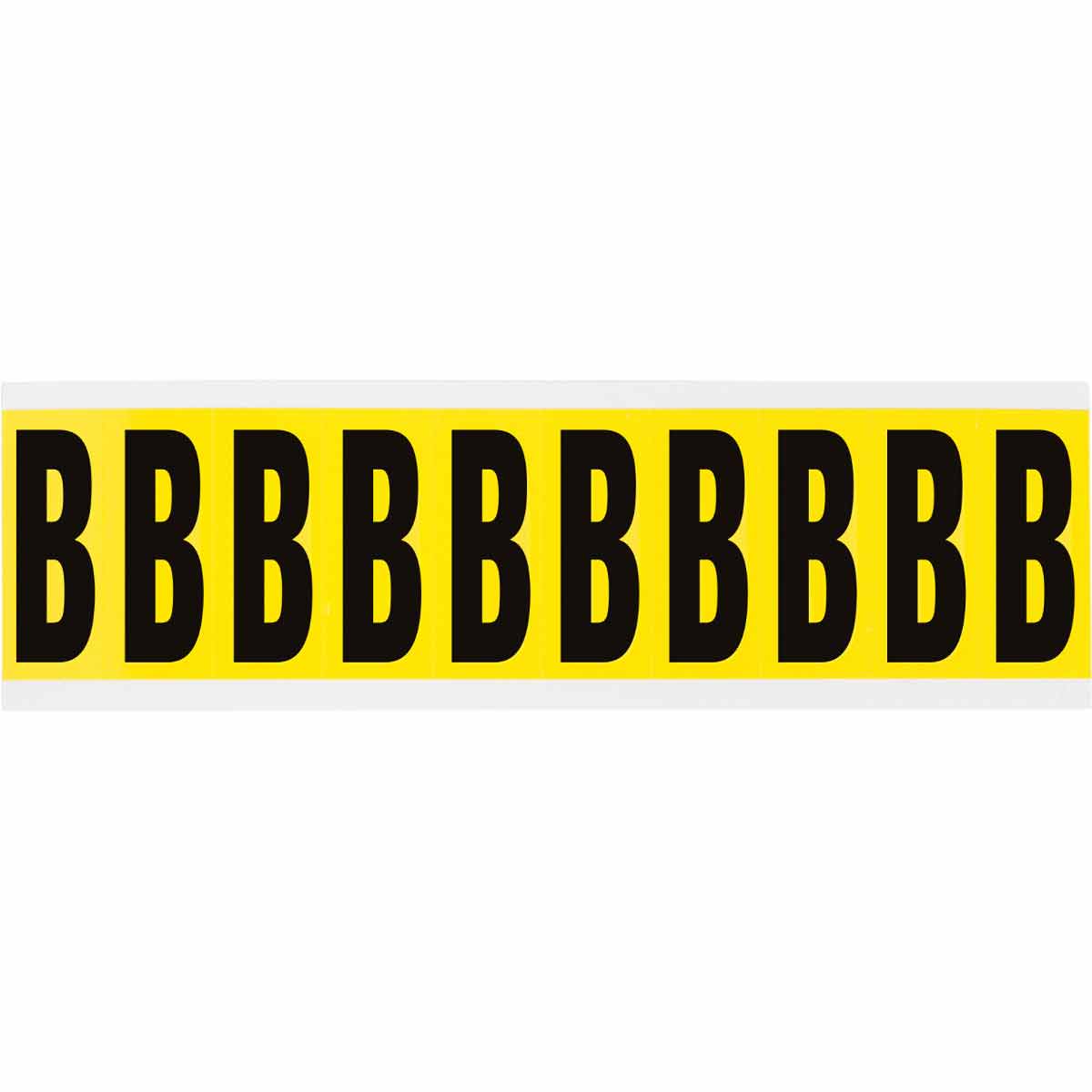 3440-B 2 in Vinyl N&L Black on Yellow B 10/PK