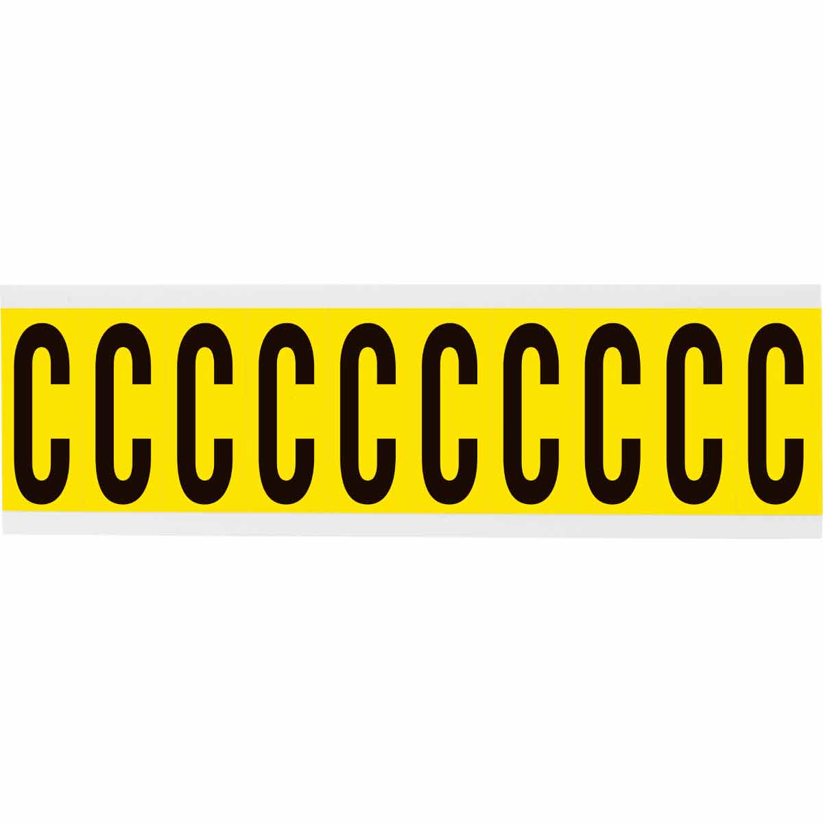 3440-C 2 in Vinyl N&L Black on Yellow C 10/PK