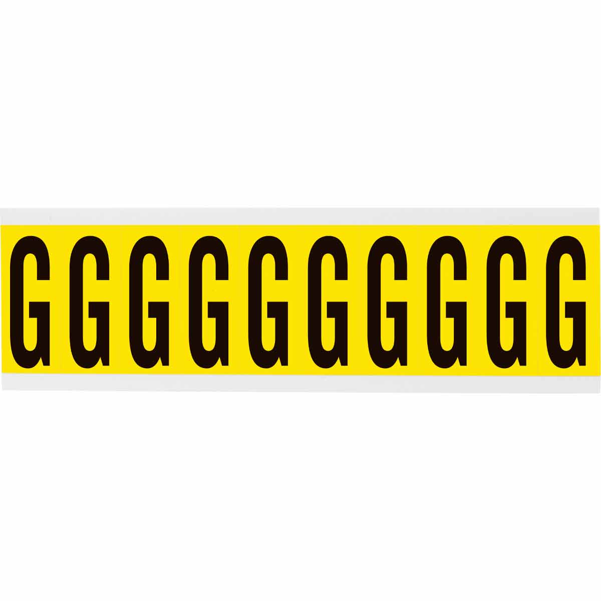 3440-G 2 in Vinyl N&L Black on Yellow G 10/PK