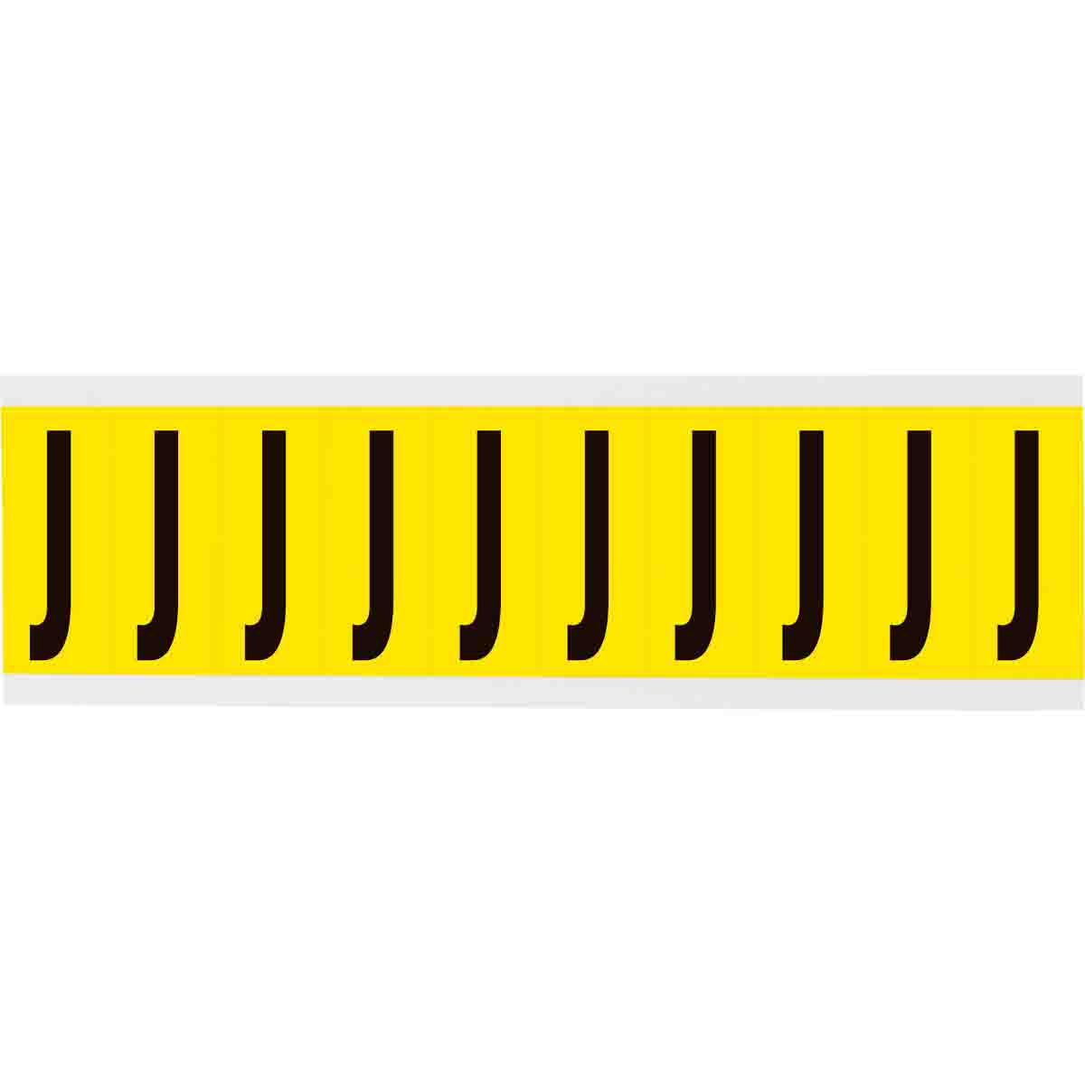 3440-J 2 in Vinyl N&L Black on Yellow J 10/PK