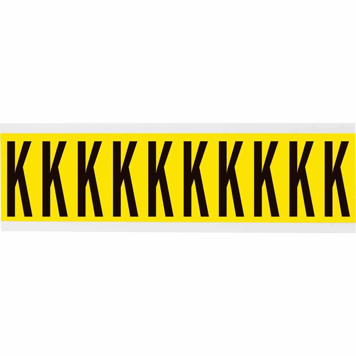 3440-K 2 in Vinyl N&L Black on Yellow K 10/PK
