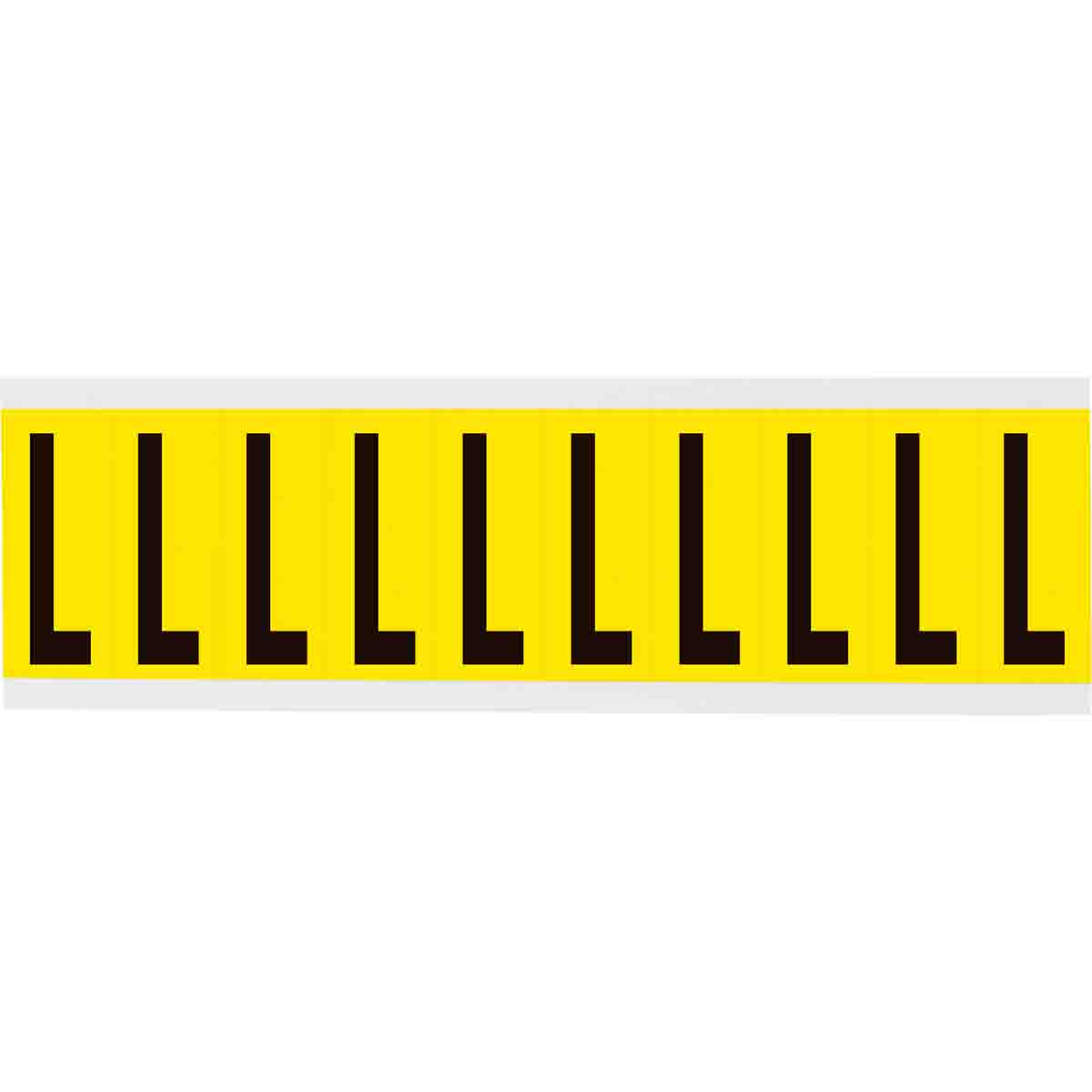 3440-L 2 in Vinyl N&L Black on Yellow L 10/PK