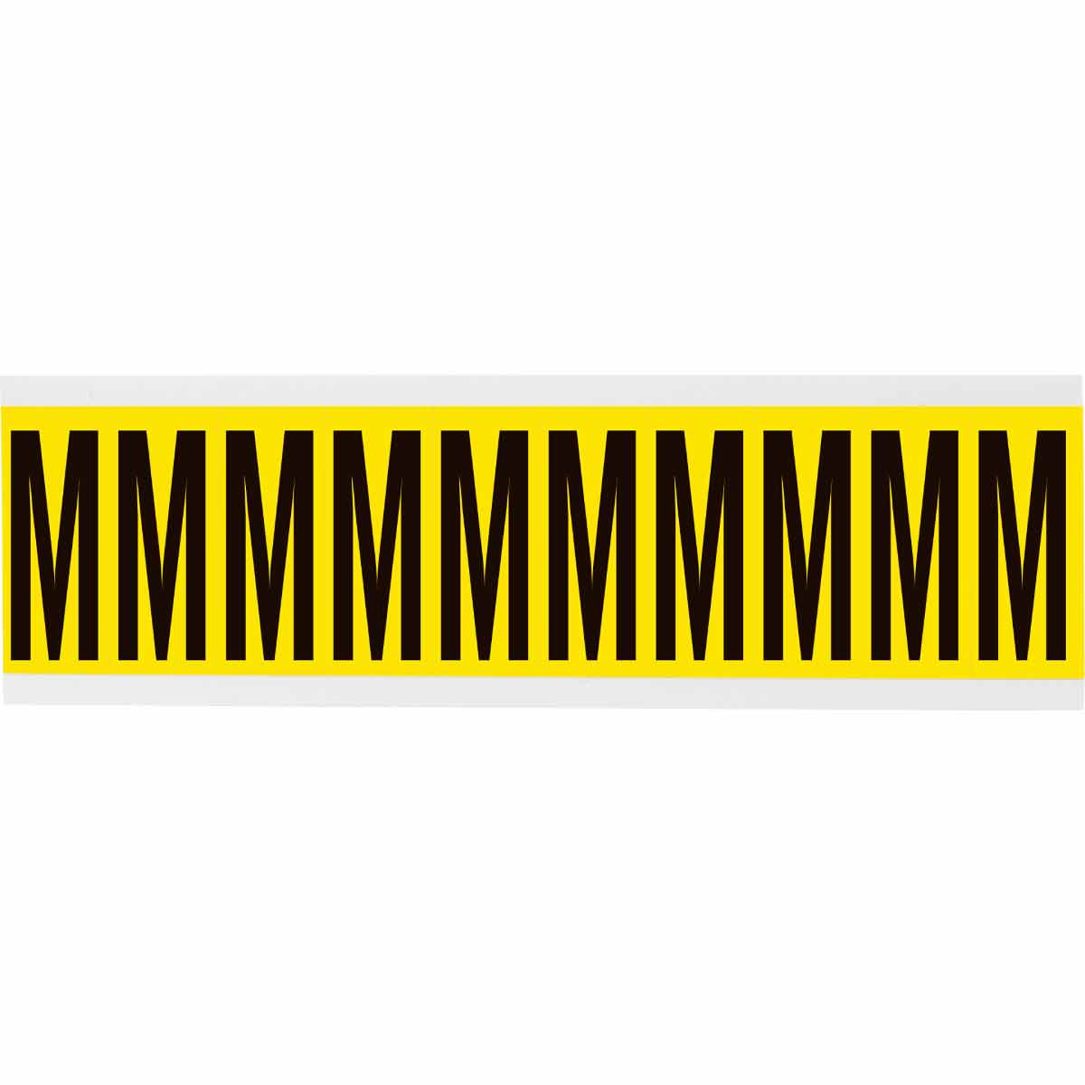 3440-M 2 in Vinyl N&L Black on Yellow M 10/PK