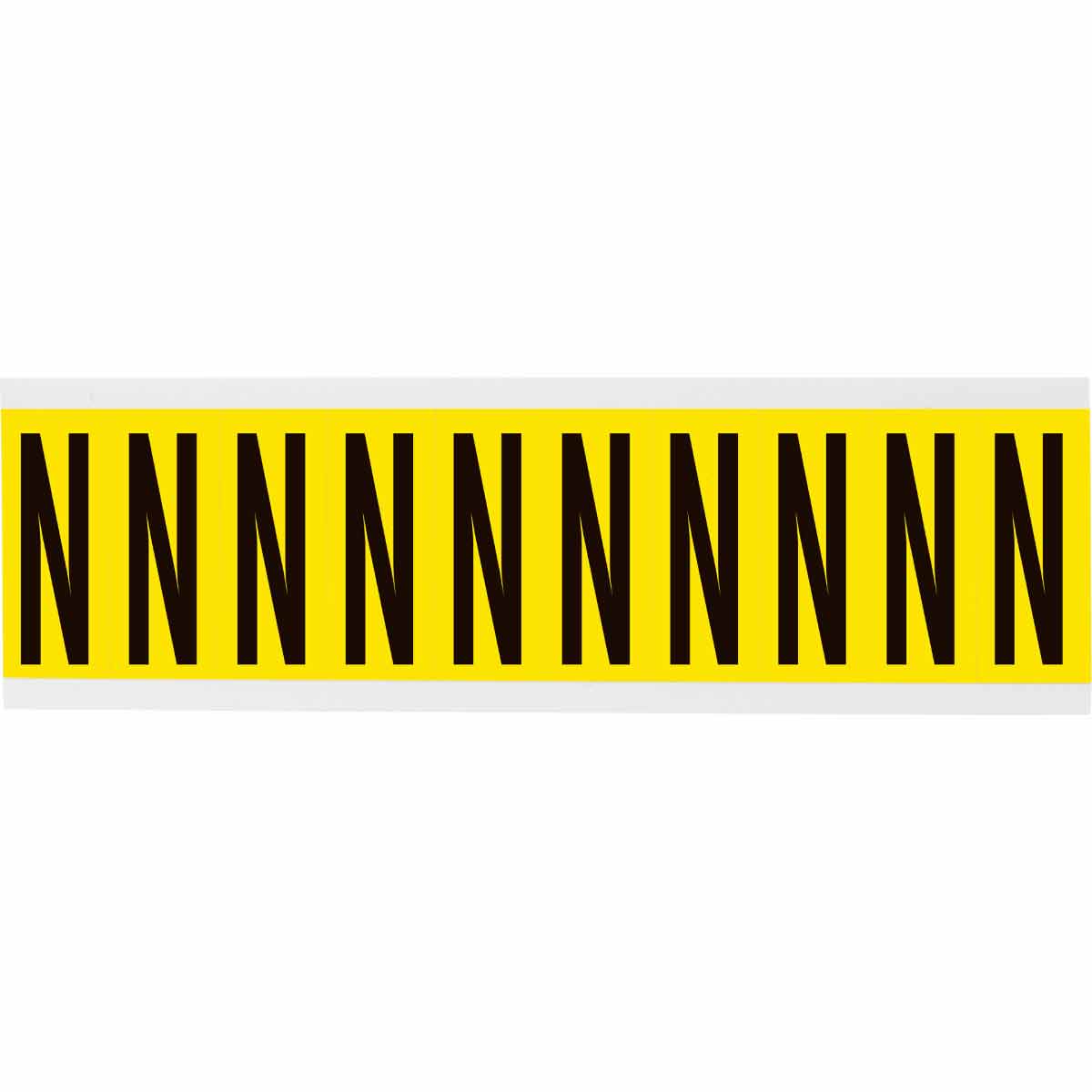 3440-N 2 in Vinyl N&L Black on Yellow N 10/PK