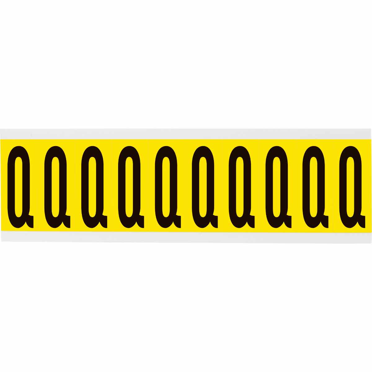 3440-Q 2 in Vinyl N&L Black on Yellow Q 10/PK