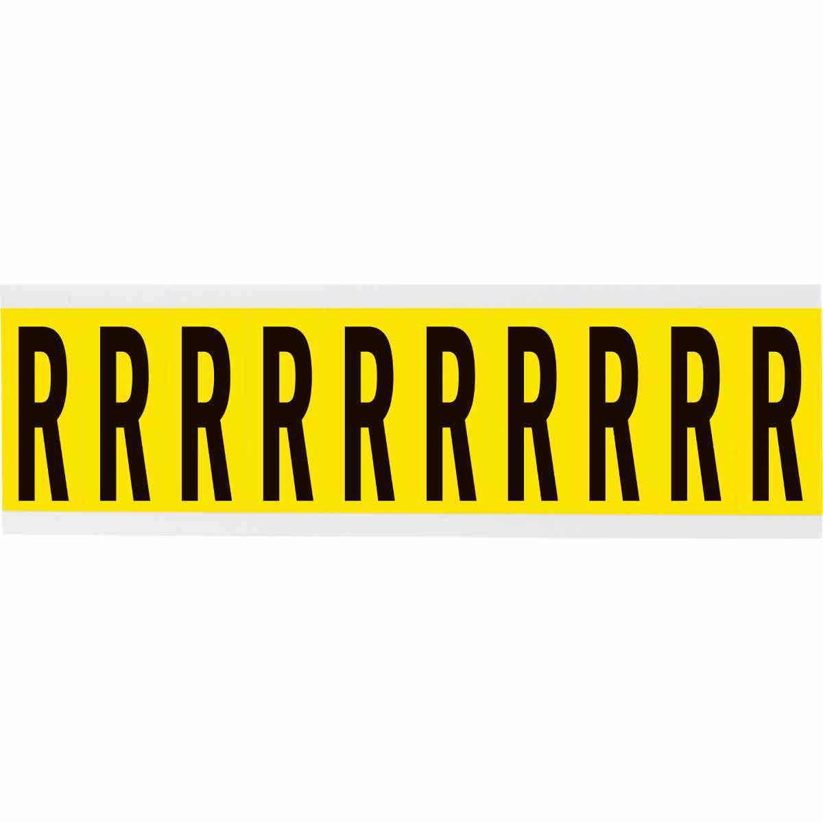 3440-R 2 in Vinyl N&L Black on Yellow R 10/PK