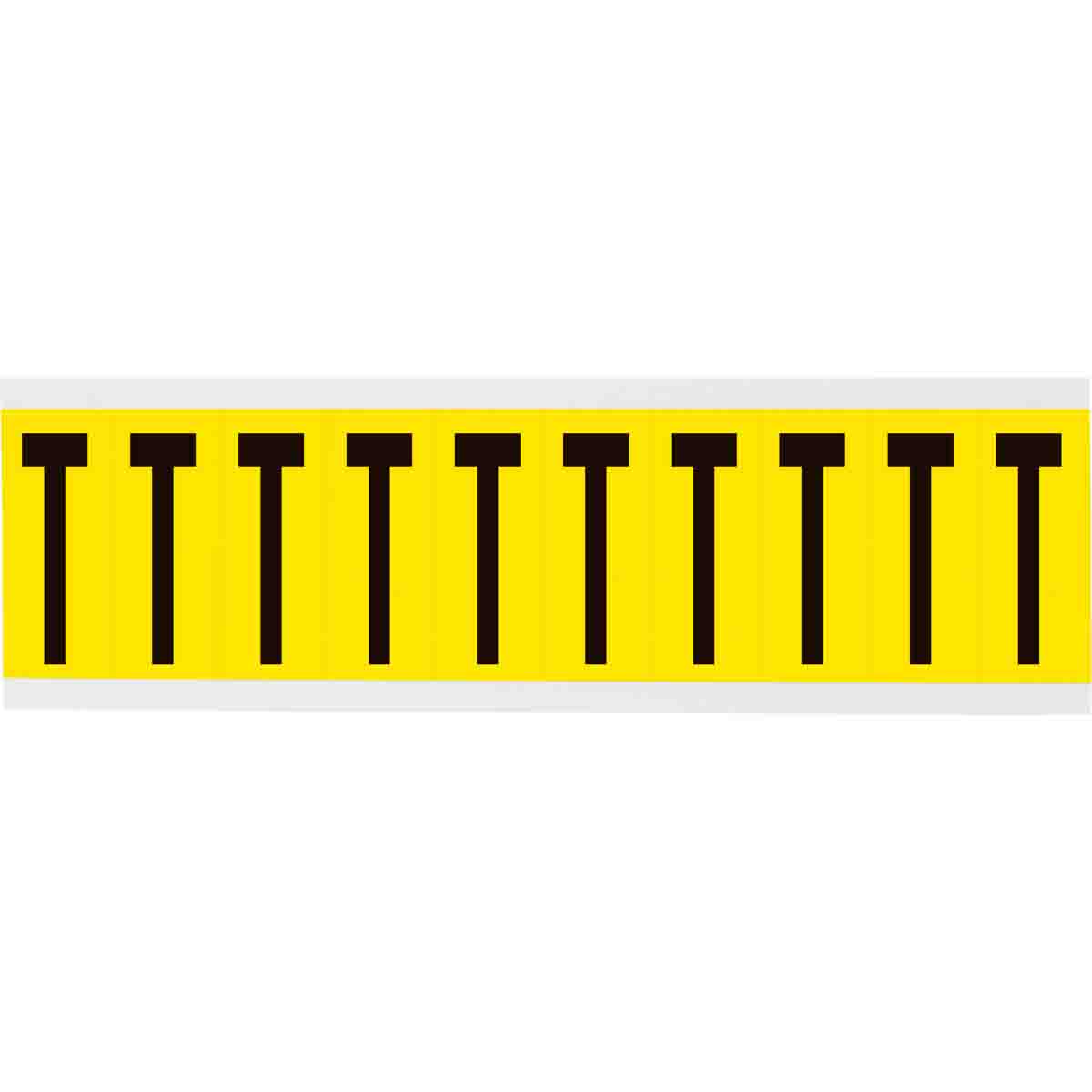 3440-T 2 in Vinyl N&L Black on Yellow T 10/PK