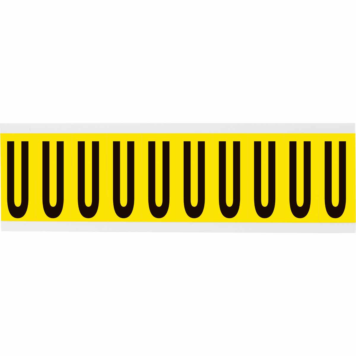 3440-U 2 in Vinyl N&L Black on Yellow U 10/PK