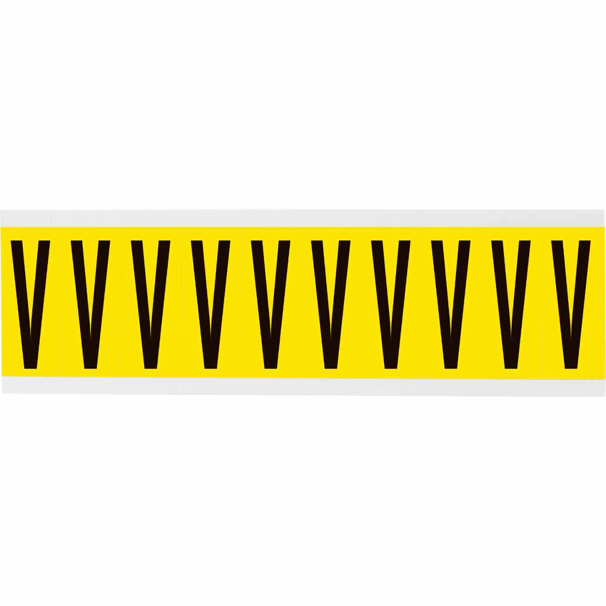 3440-V 2 in Vinyl N&L Black on Yellow V 10/PK