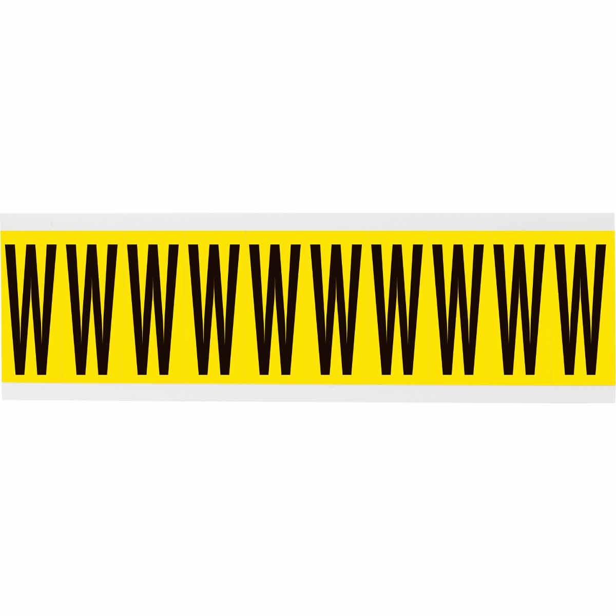 3440-W 2 in Vinyl N&L Black on Yellow W 10/PK