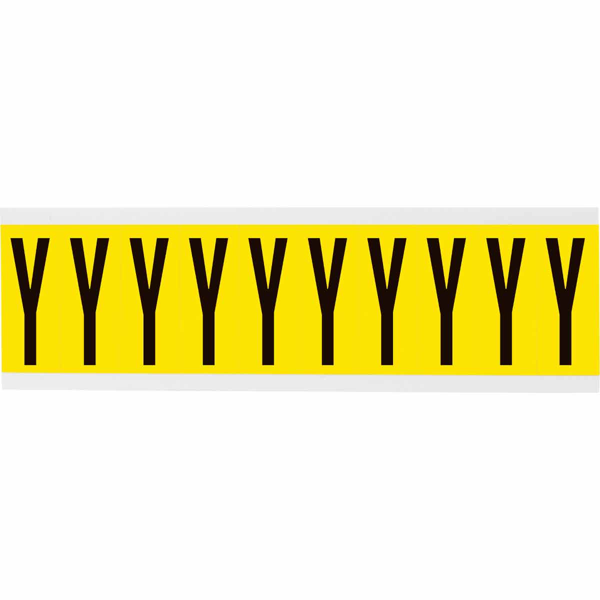 3440-Y 2 in Vinyl N&L Black on Yellow Y 10/PK