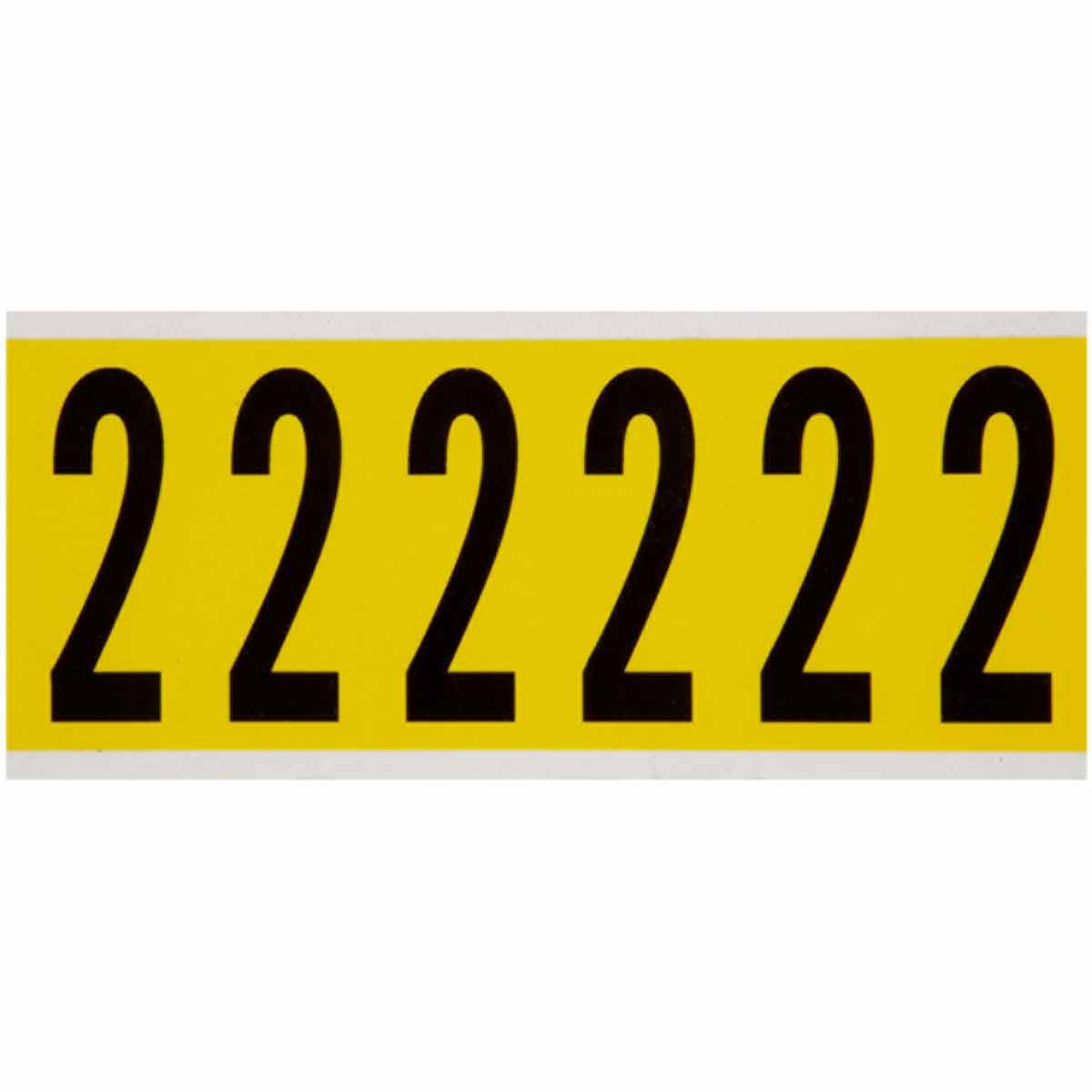 3450-2 3 in Vinyl N&L Black on Yellow 2 6/PK