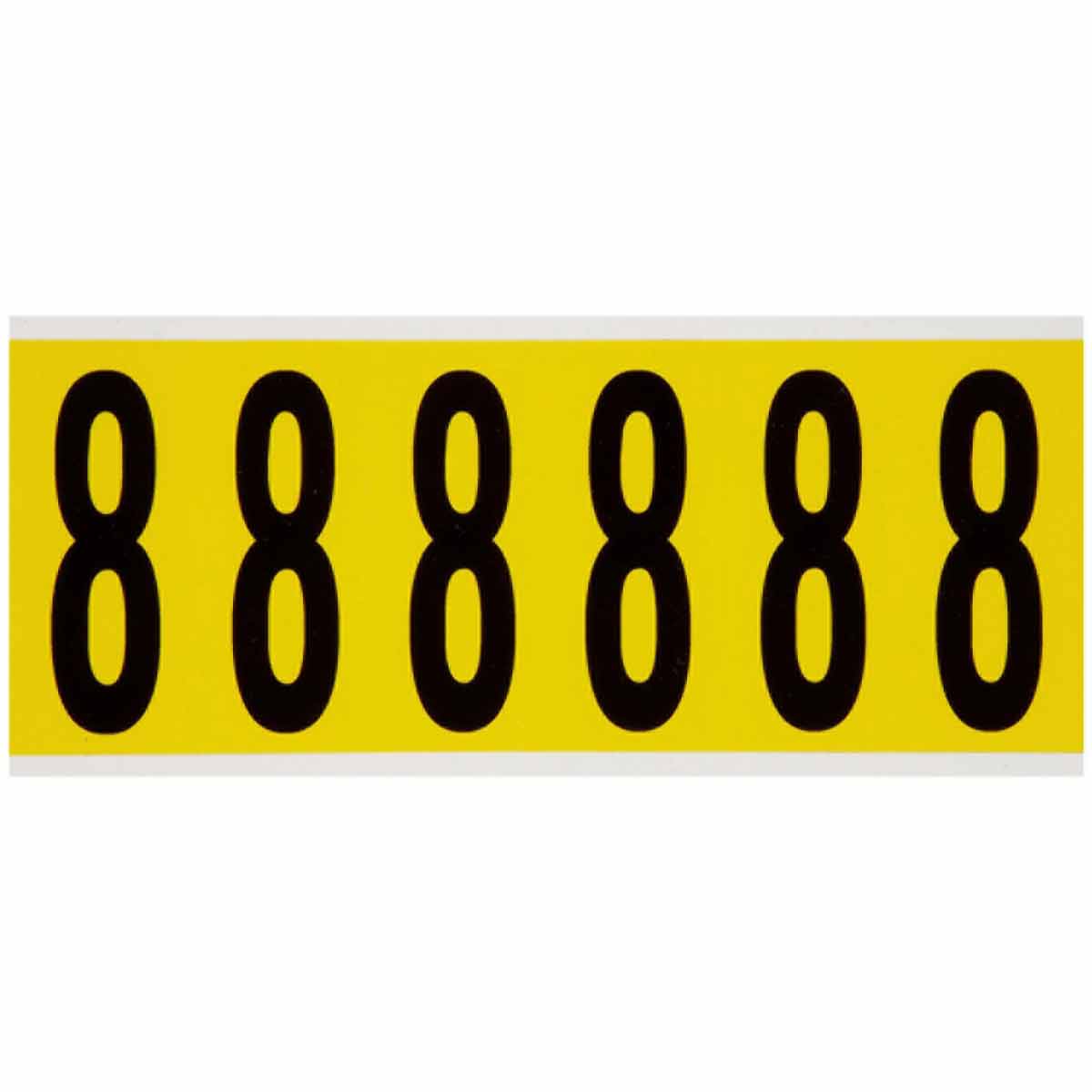 3450-8 3 in Vinyl N&L Black on Yellow 8 6/PK