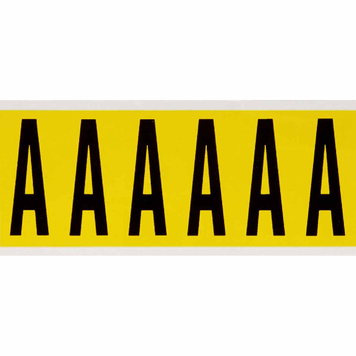 3450-A 3 in Vinyl N&L Black on Yellow A 6/PK