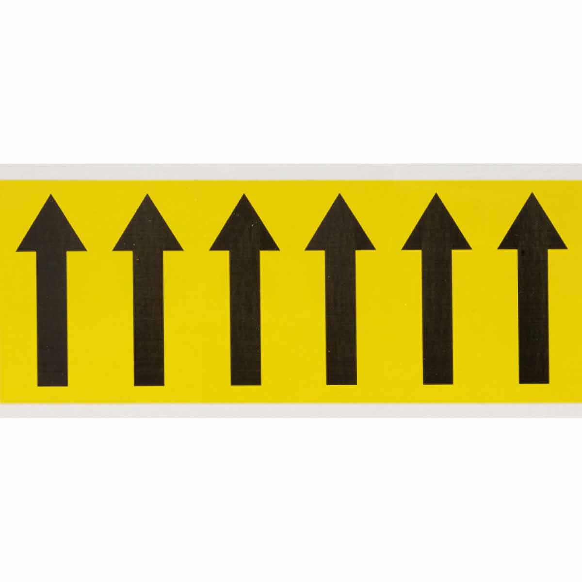 3450-ARO 3" Vinyl N&L BK on YL Arrow Symbol 6/PK