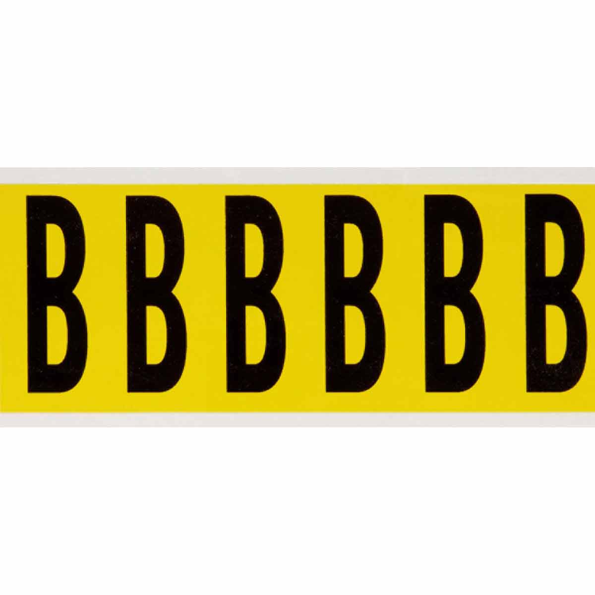 3450-B 3 in Vinyl N&L Black on Yellow B 6/PK