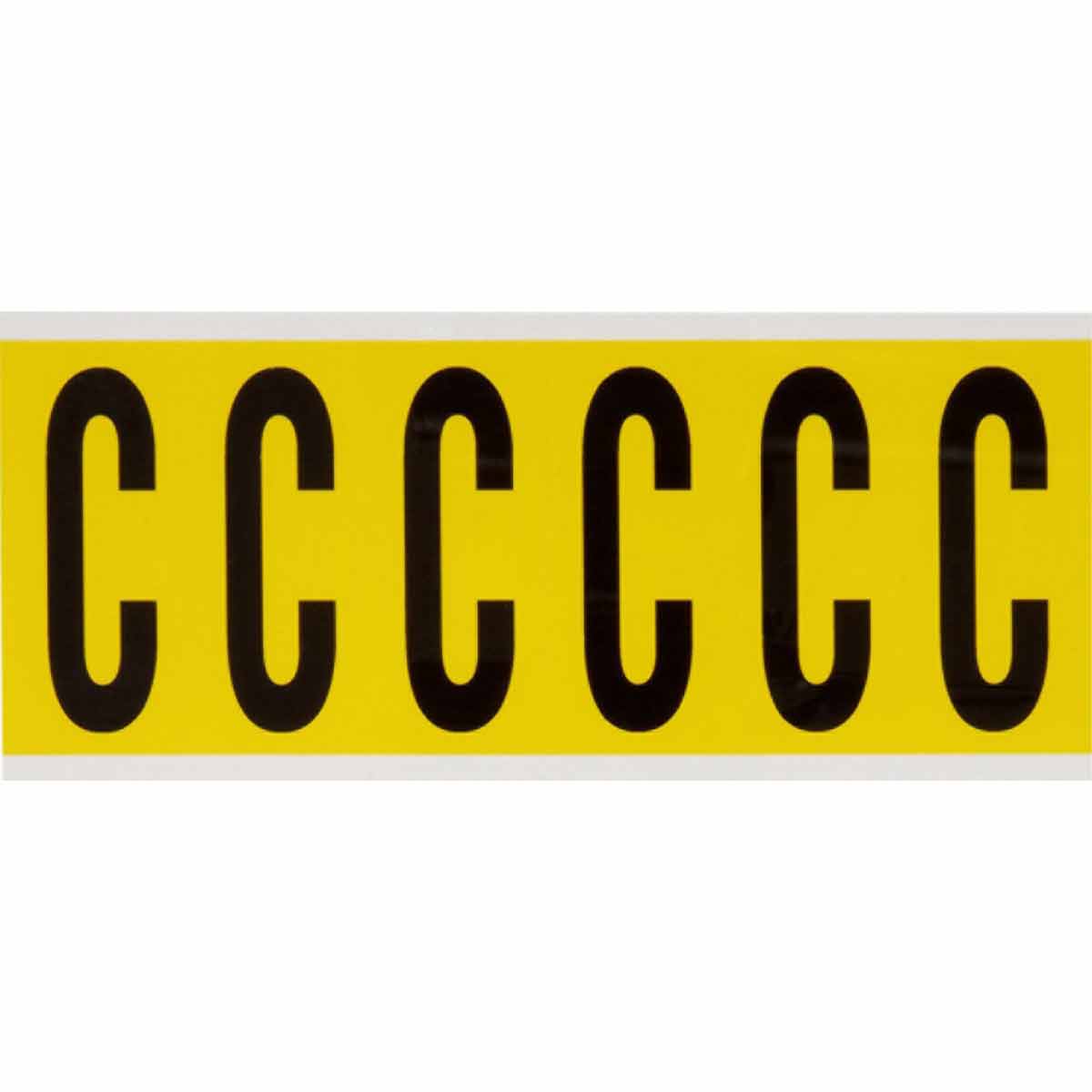 3450-C 3 in Vinyl N&L Black on Yellow C 6/PK