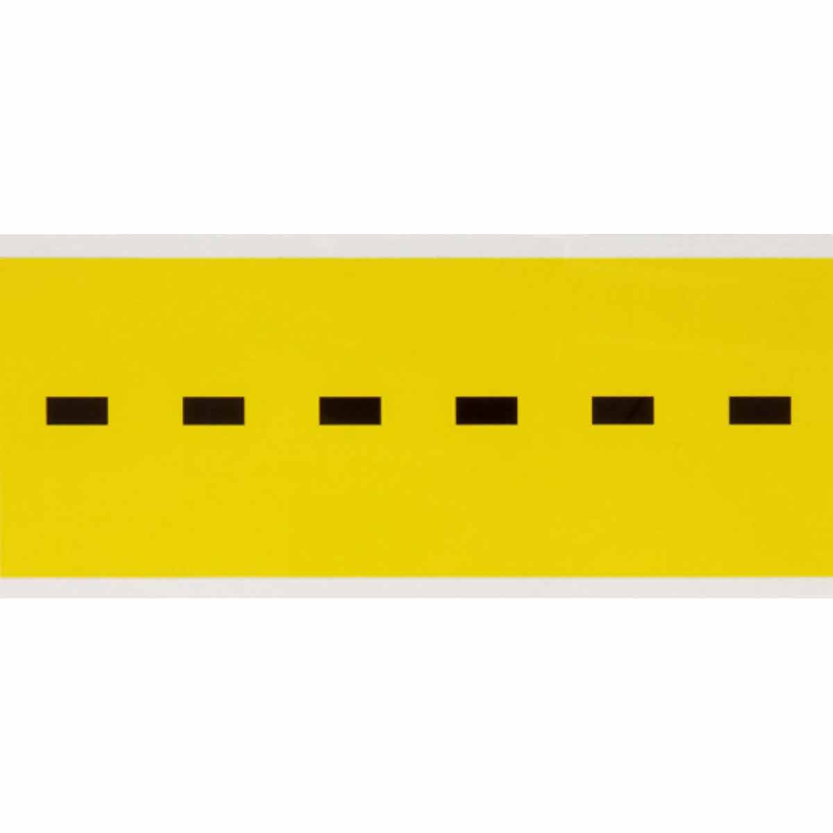 3450-DSH 3 in Vinyl N&L Black on Yellow - 6/PK