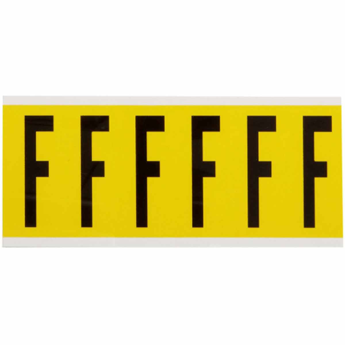 3450-F 3 in Vinyl N&L Black on Yellow F 6/PK