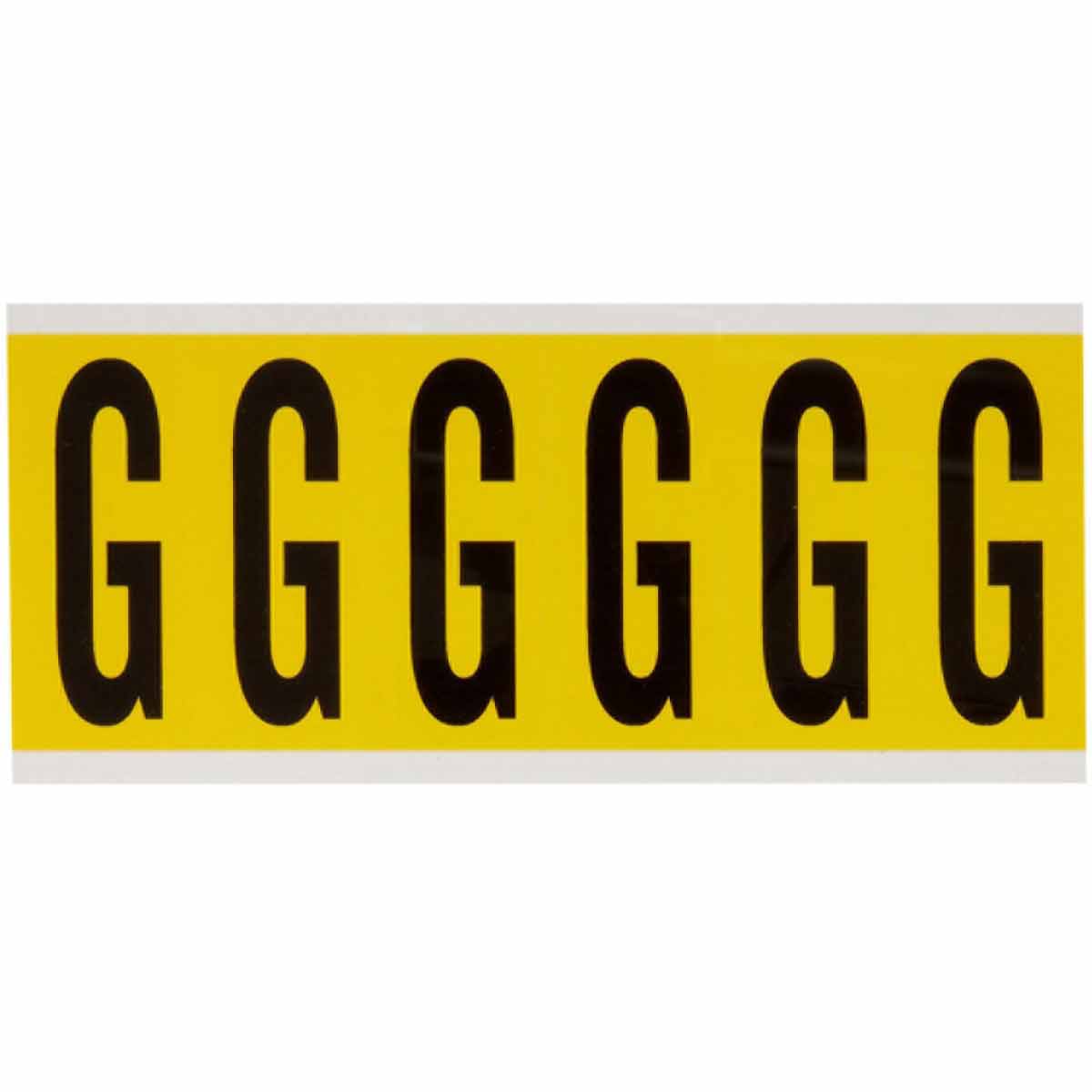 3450-G 3 in Vinyl N&L Black on Yellow G 6/PK