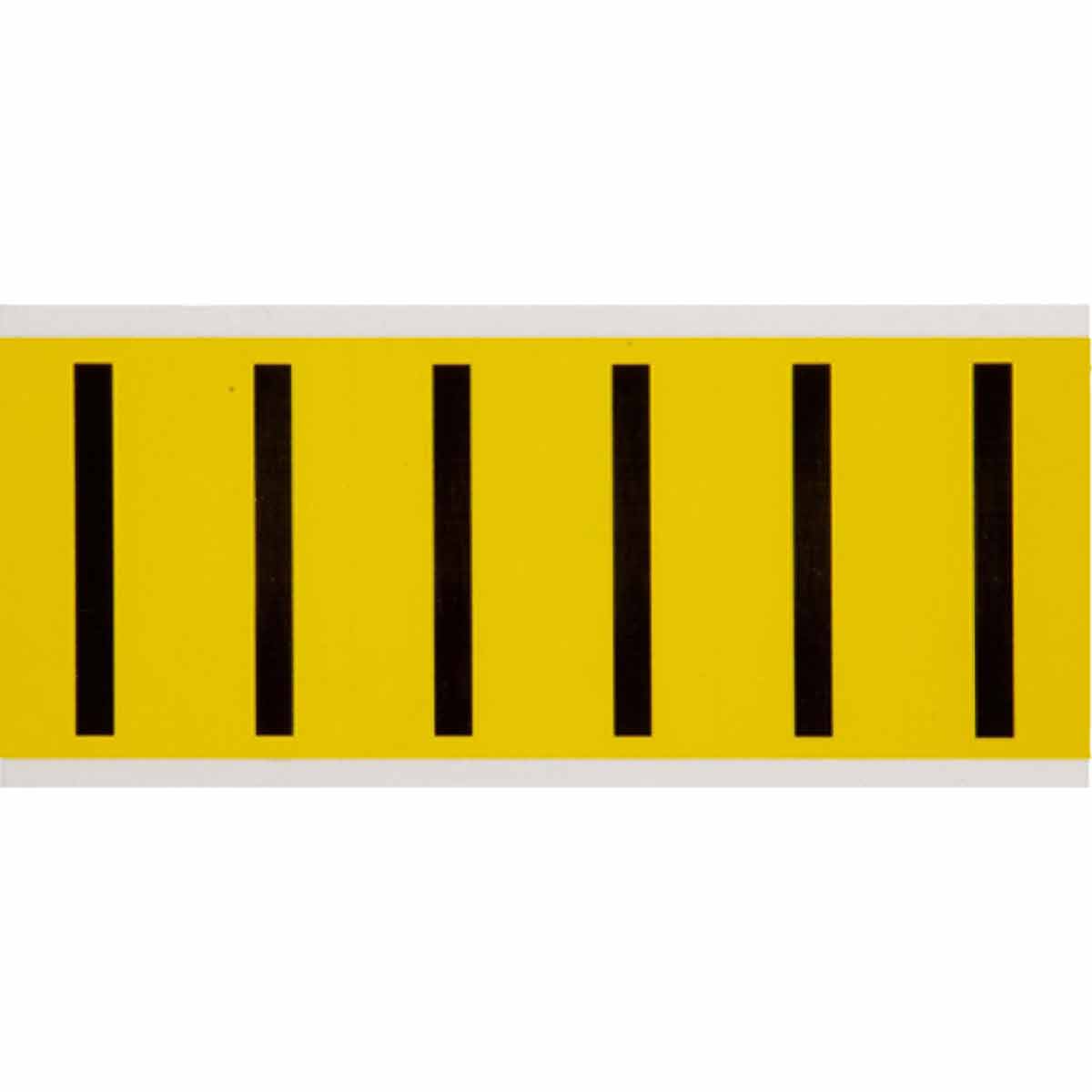 3450-I 3 in Vinyl N&L Black on Yellow I 6/PK