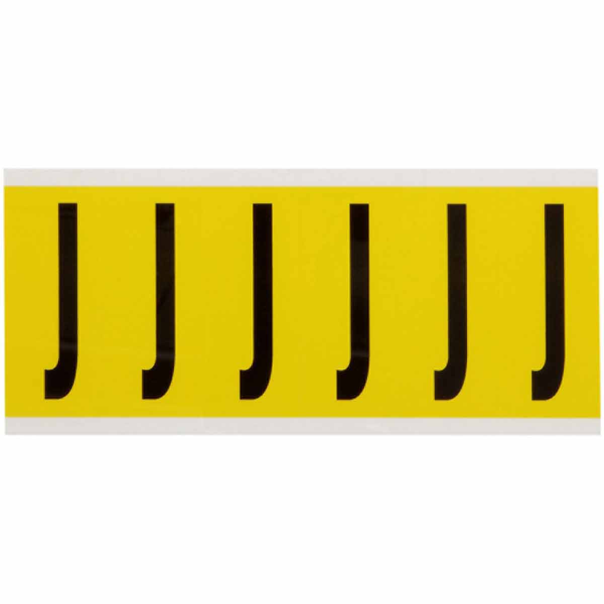 3450-J 3 in Vinyl N&L Black on Yellow J 6/PK