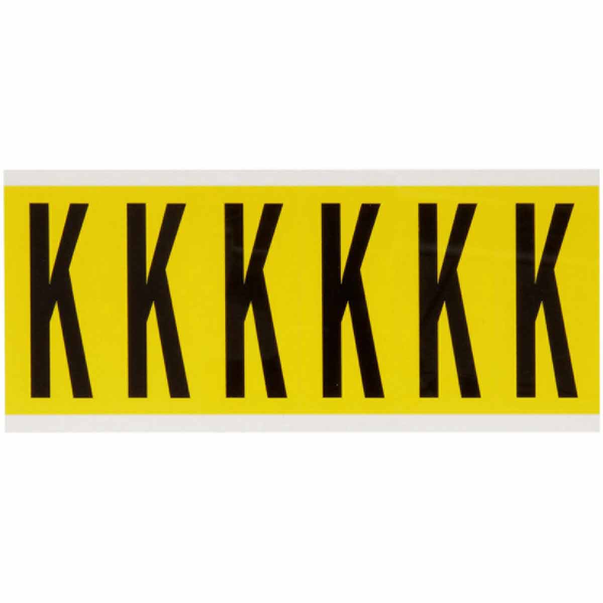 3450-K 3 in Vinyl N&L Black on Yellow K 6/PK