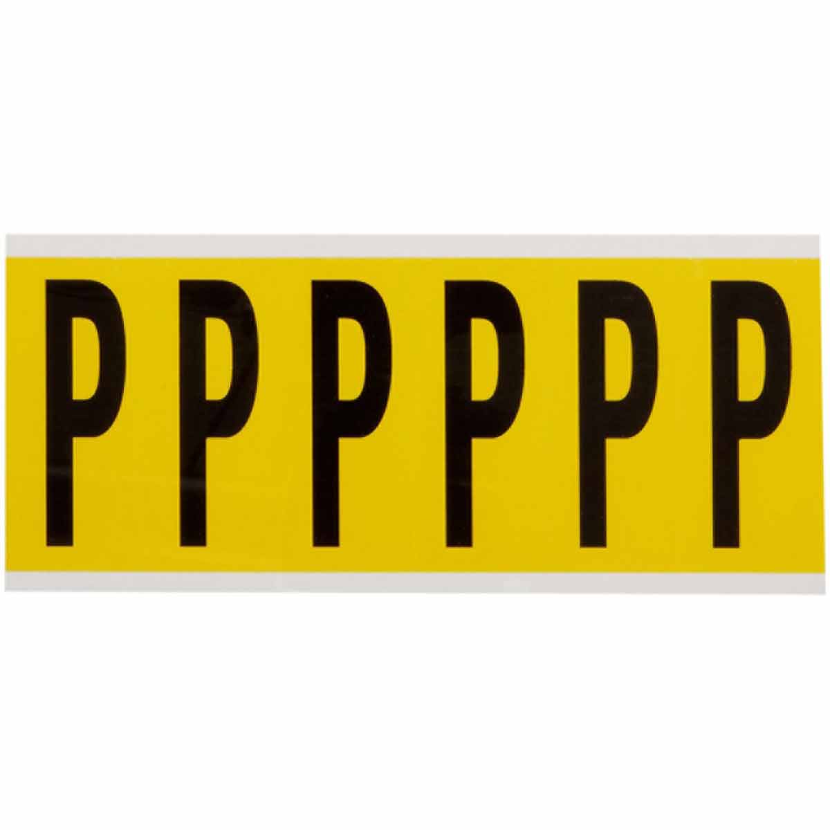 3450-P 3 in Vinyl N&L Black on Yellow P 6/PK