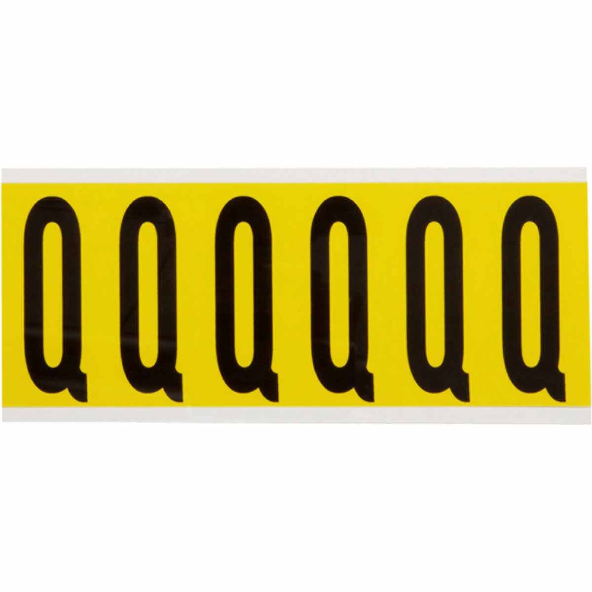 3450-Q 3 in Vinyl N&L Black on Yellow Q 6/PK