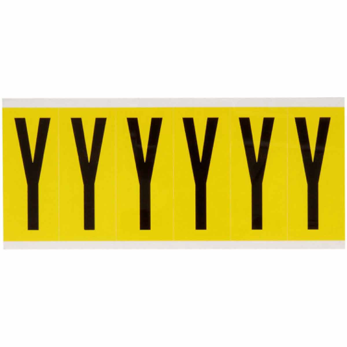3450-Y 3 in Vinyl N&L Black on Yellow Y 6/PK
