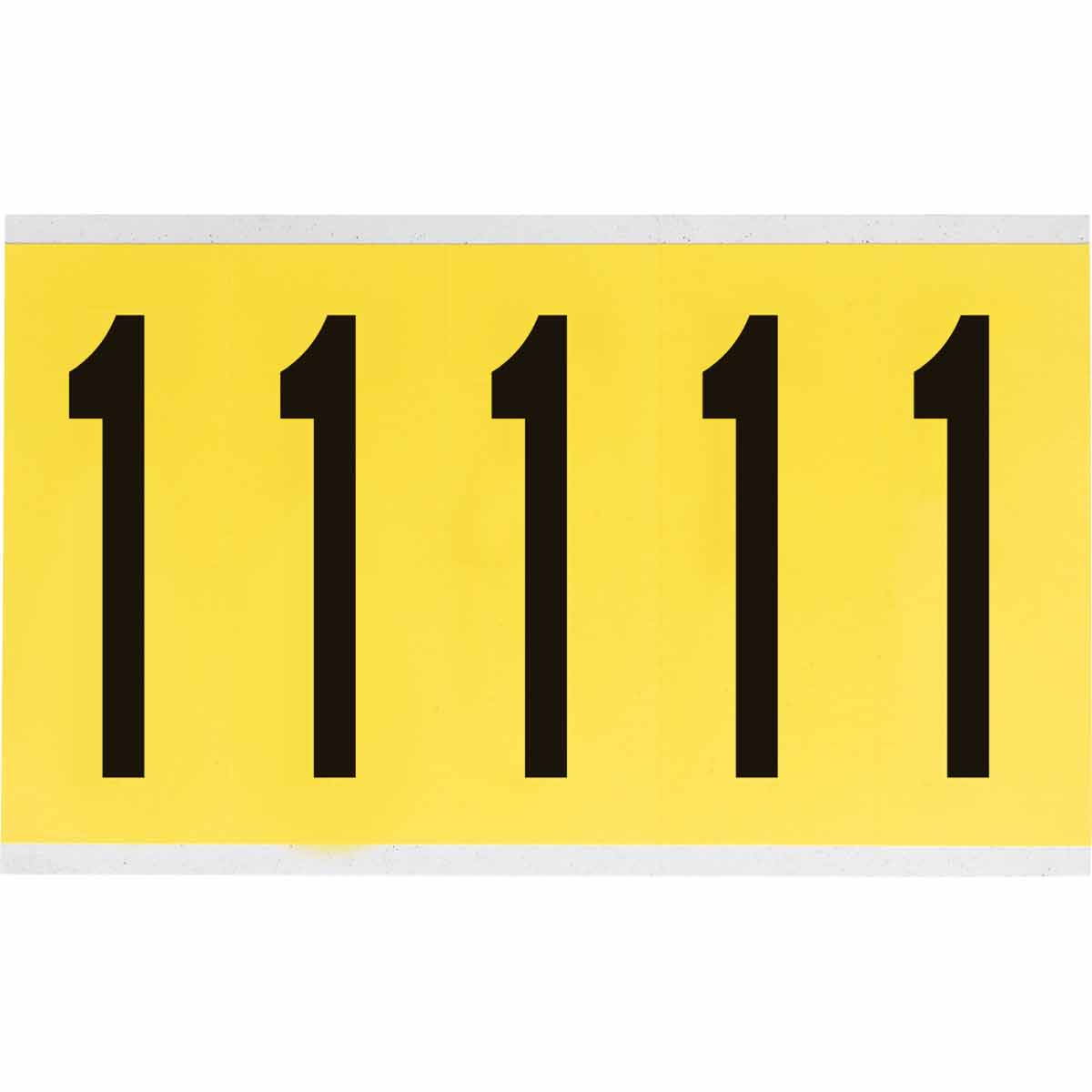 3460-1 4 in Vinyl N&L Black on Yellow 1 5/PK