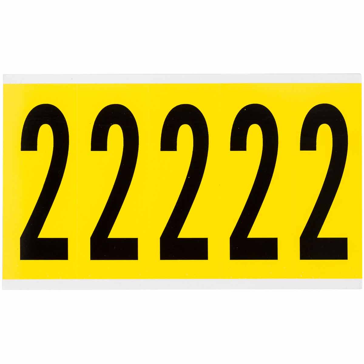 3460-2 4 in Vinyl N&L Black on Yellow 2 5/PK