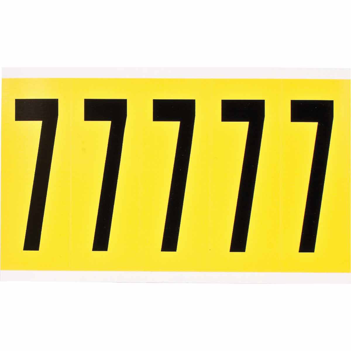 3460-7 4 in Vinyl N&L Black on Yellow 7 5/PK