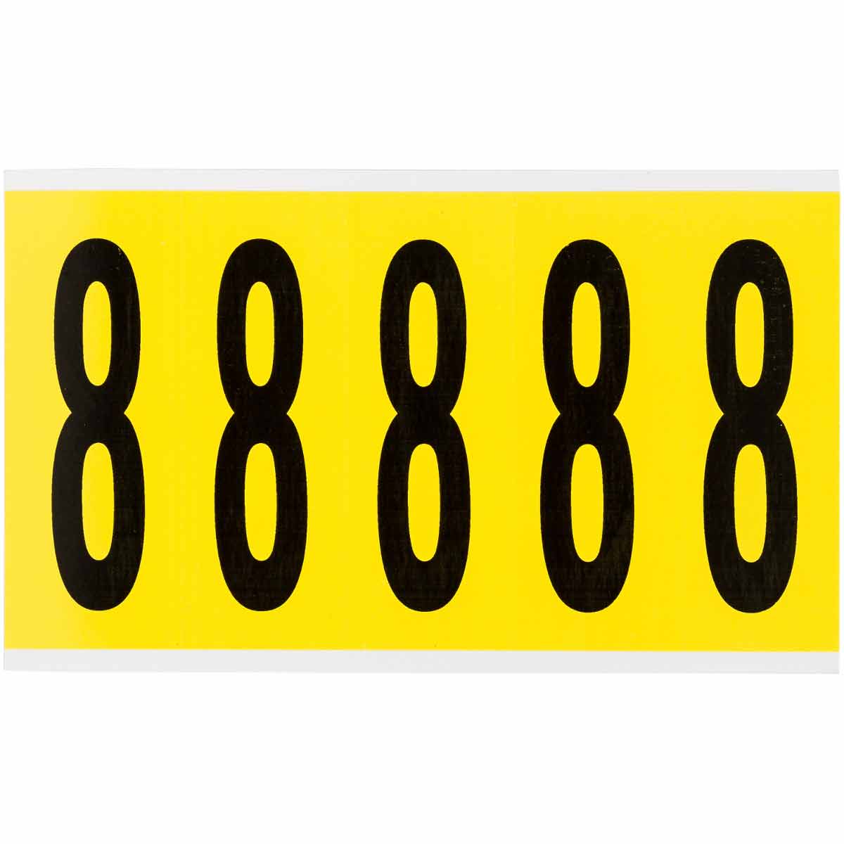 3460-8 4 in Vinyl N&L Black on Yellow 8 5/PK