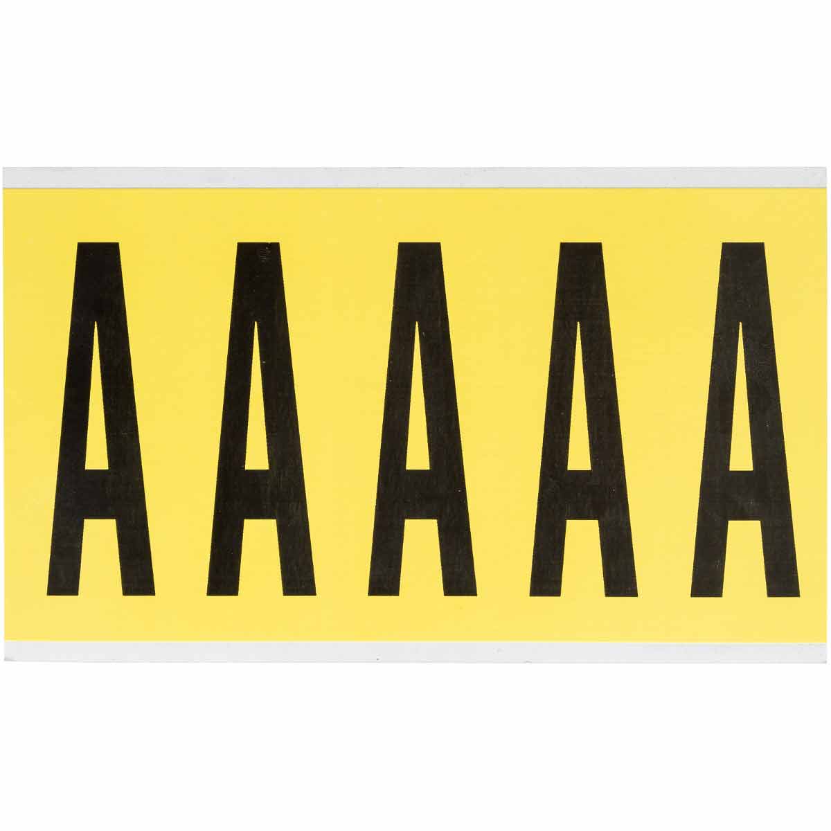 3460-A 4 in Vinyl N&L Black on Yellow A 5/PK