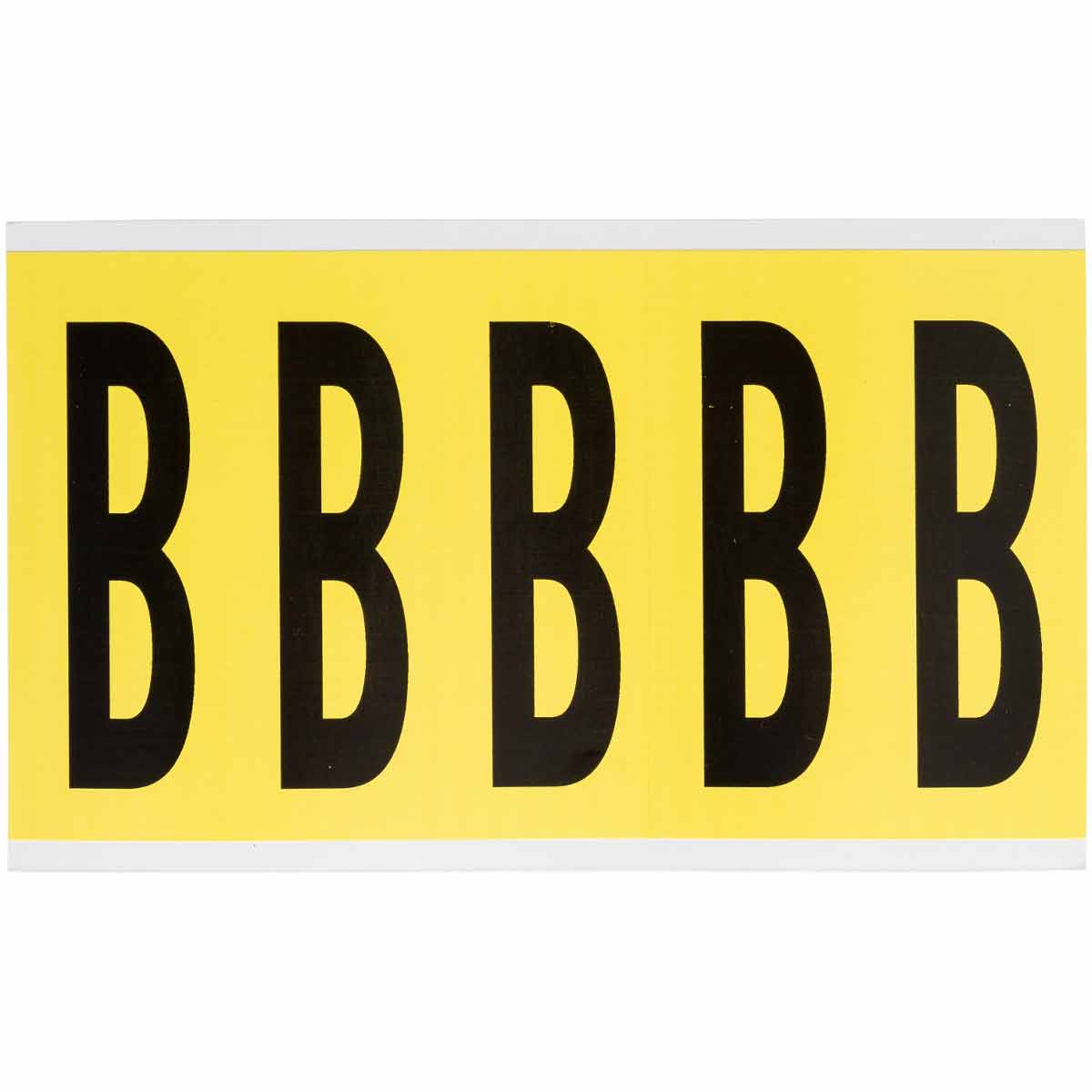 3460-B 4 in Vinyl N&L Black on Yellow B 5/PK