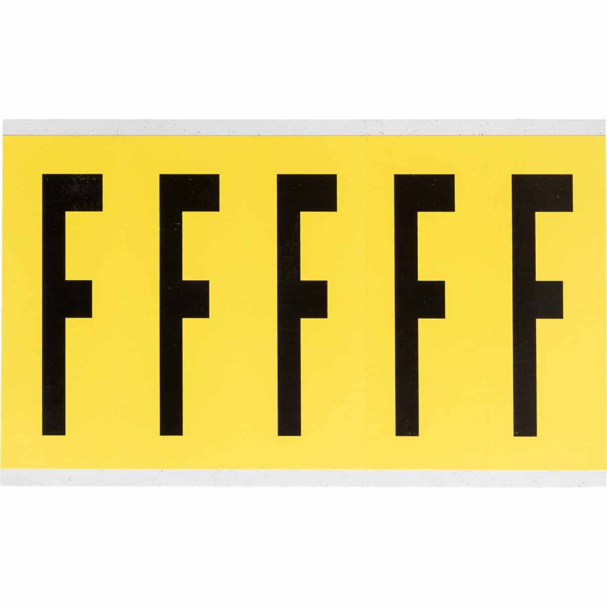 3460-F 4 in Vinyl N&L Black on Yellow F 5/PK