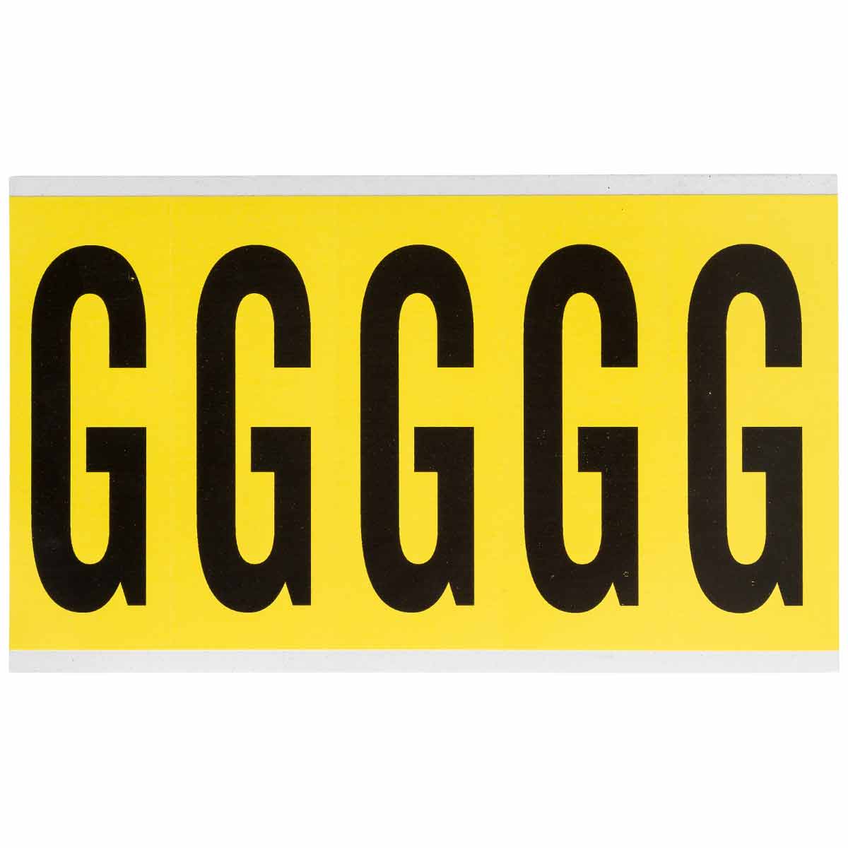 3460-G 4 in Vinyl N&L Black on Yellow G 5/PK