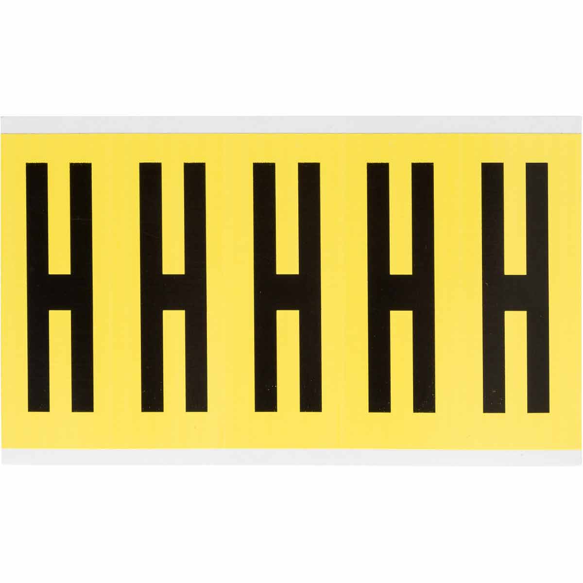 3460-H 4 in Vinyl N&L Black on Yellow H 5/PK