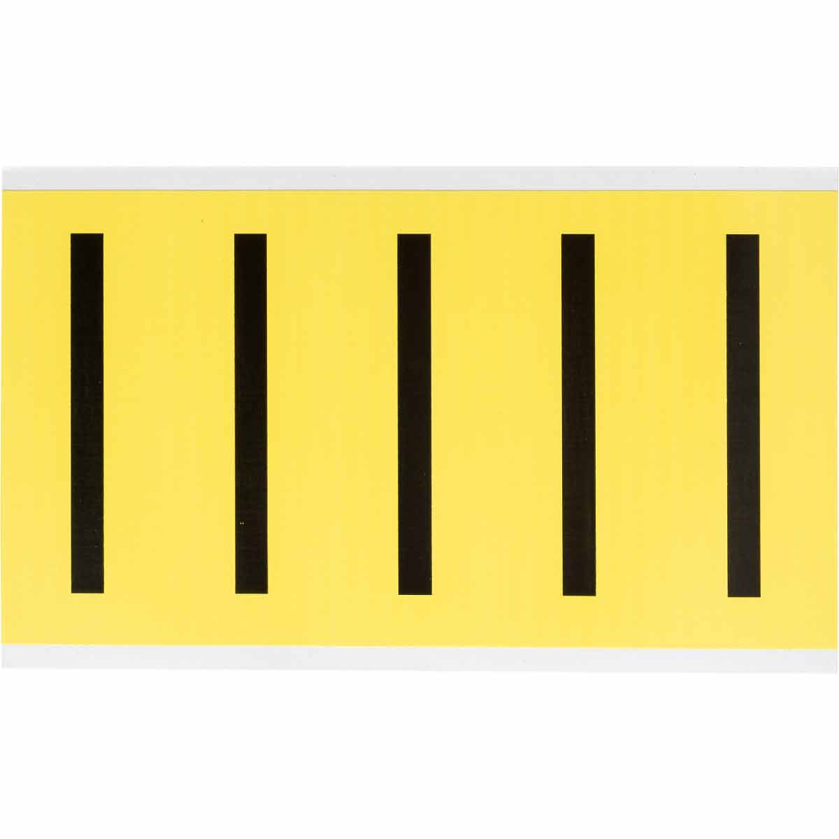 3460-I 4 in Vinyl N&L Black on Yellow I 5/PK