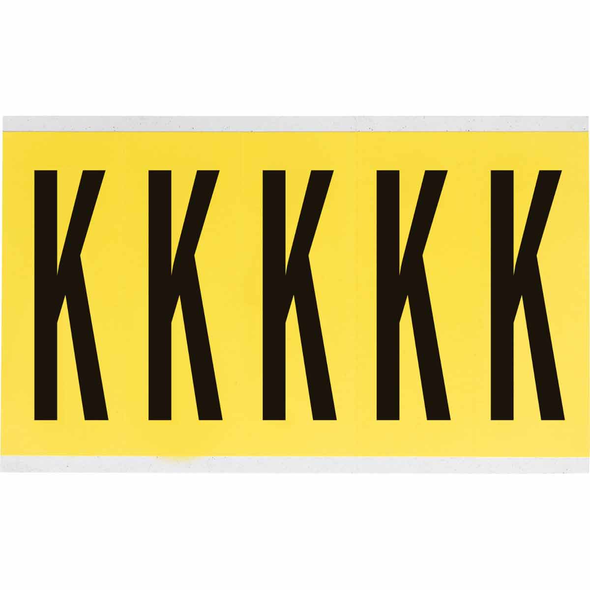 3460-K 4 in Vinyl N&L Black on Yellow K 5/PK