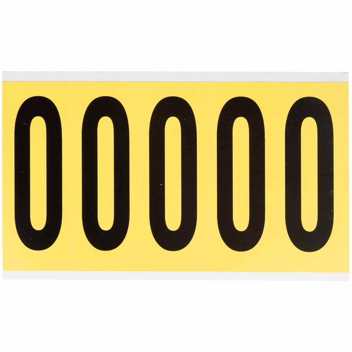 3460-O 4 in Vinyl N&L Black on Yellow O 5/PK
