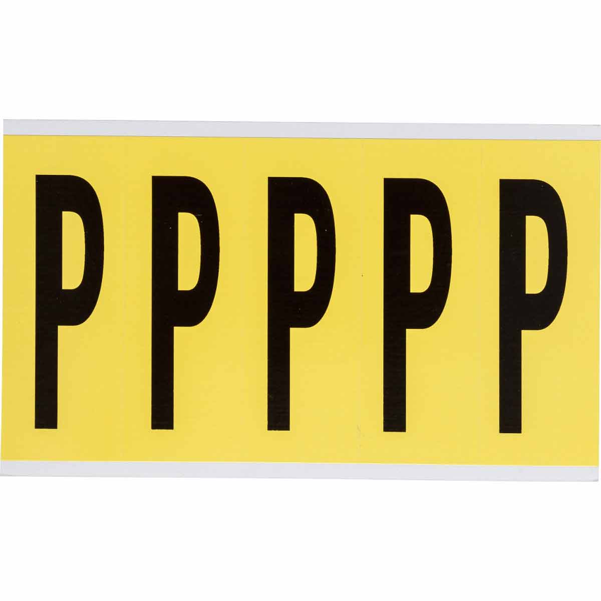 3460-P 4 in Vinyl N&L Black on Yellow P 5/PK
