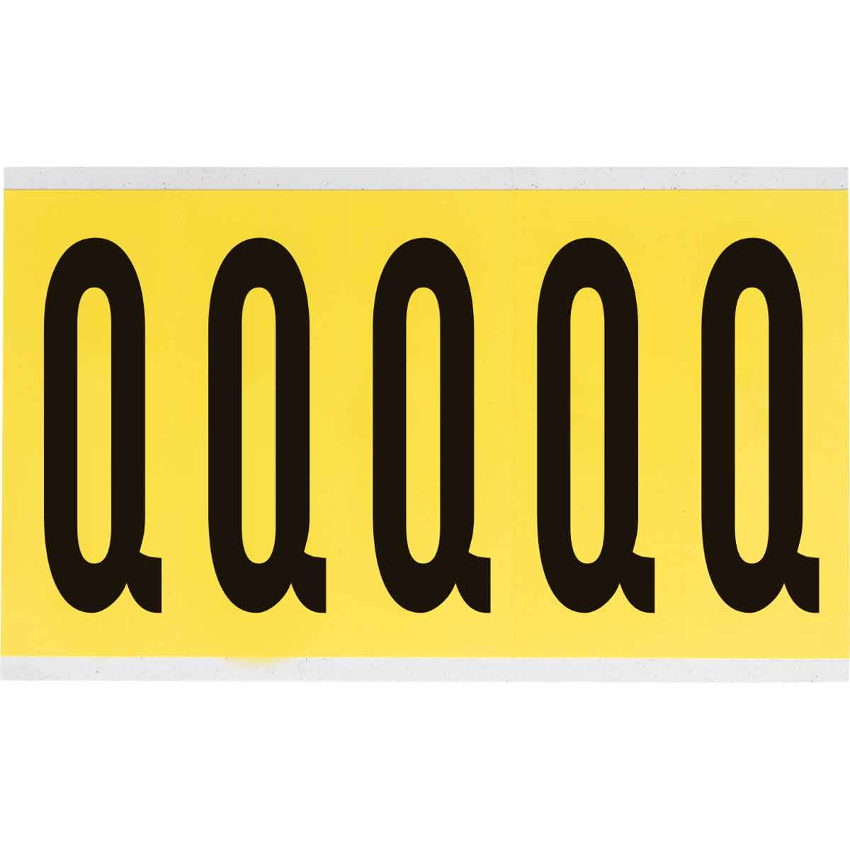 3460-Q 4 in Vinyl N&L Black on Yellow Q 5/PK