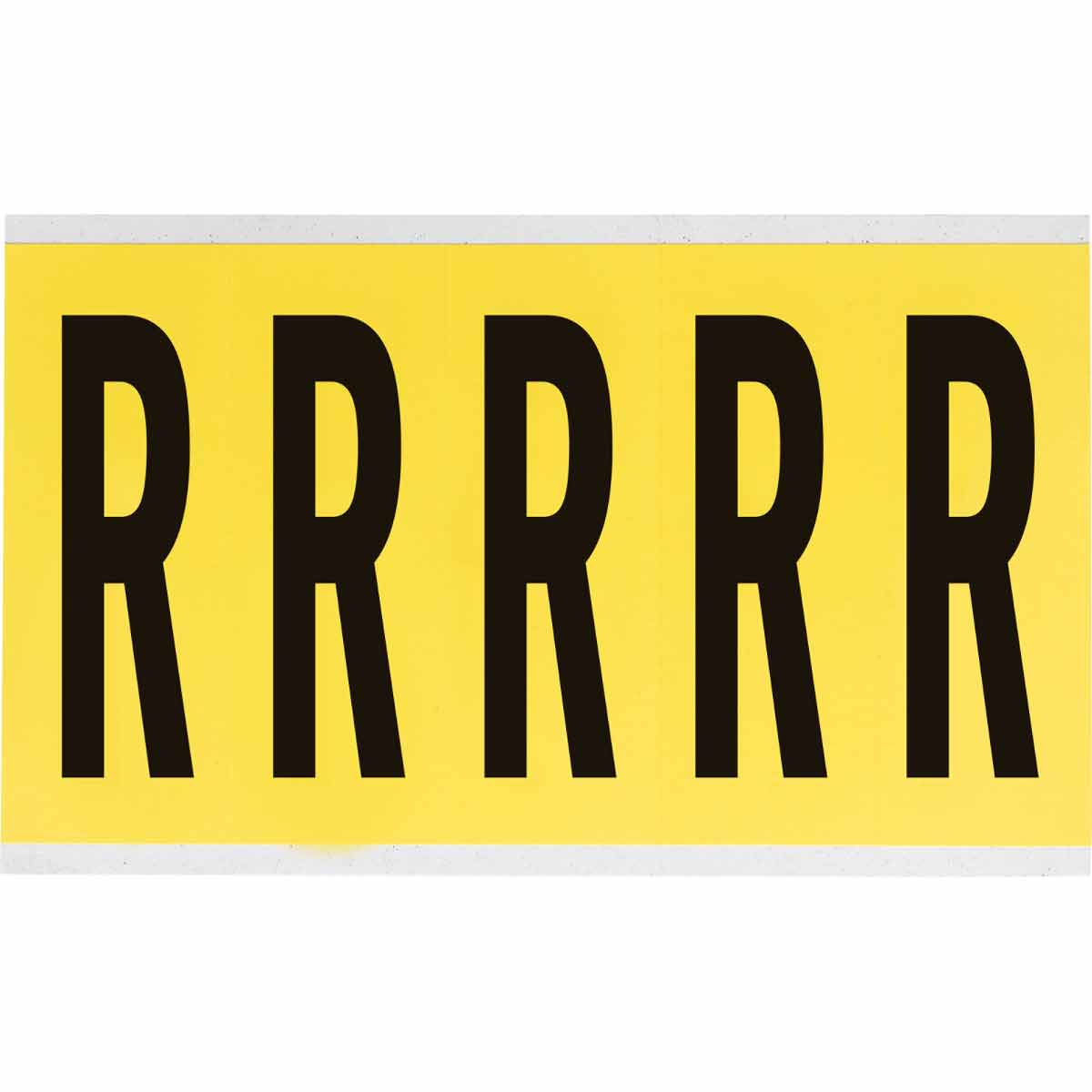 3460-R 4 in Vinyl N&L Black on Yellow R 5/PK