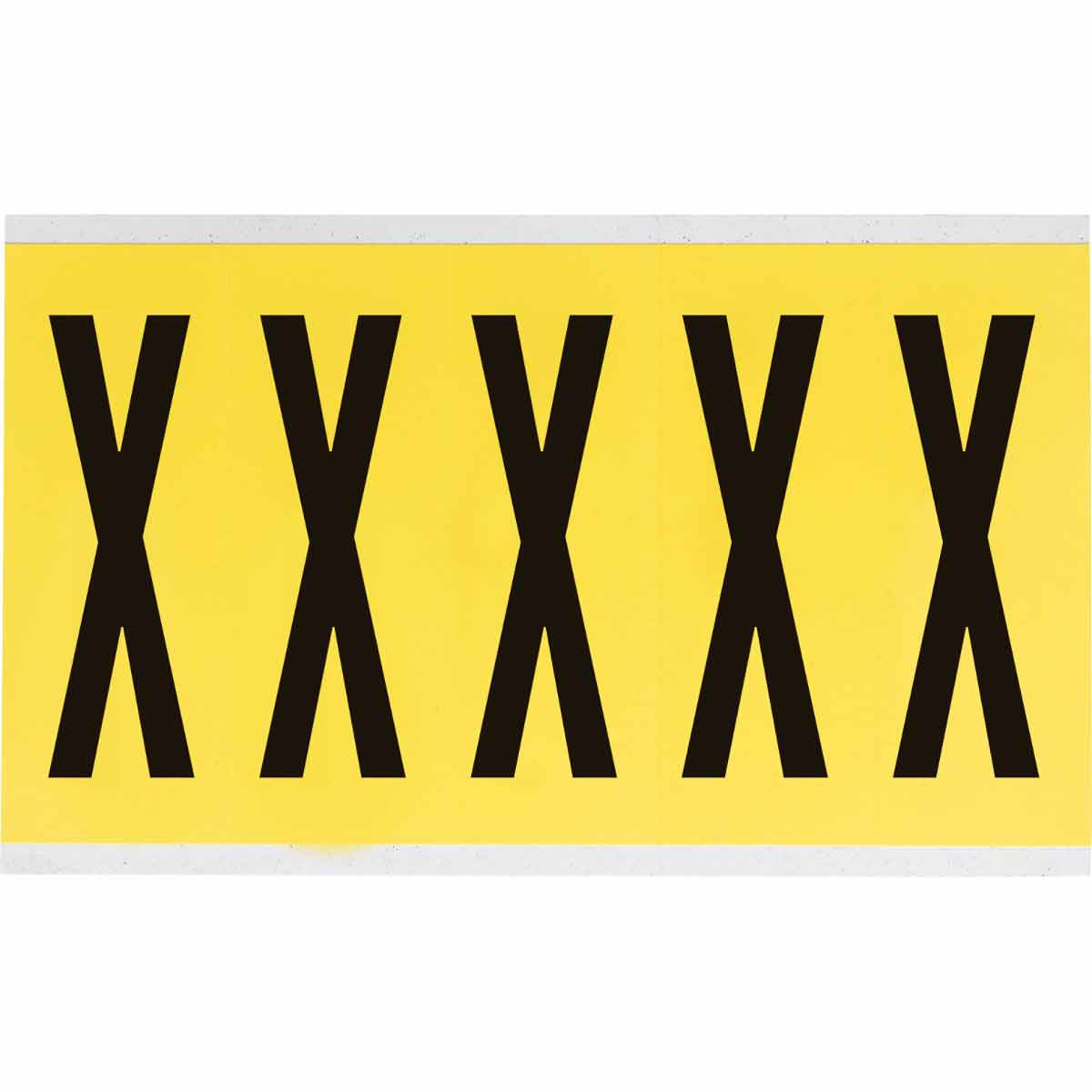 3460-X 4 in Vinyl N&L Black on Yellow X 5/PK