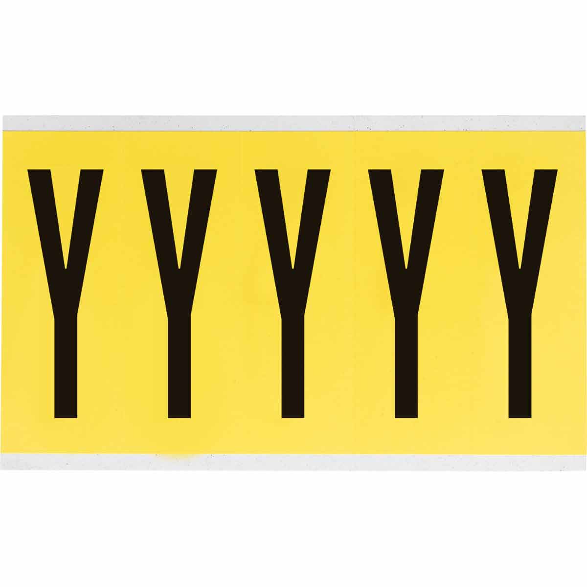 3460-Y 4 in Vinyl N&L Black on Yellow Y 5/PK