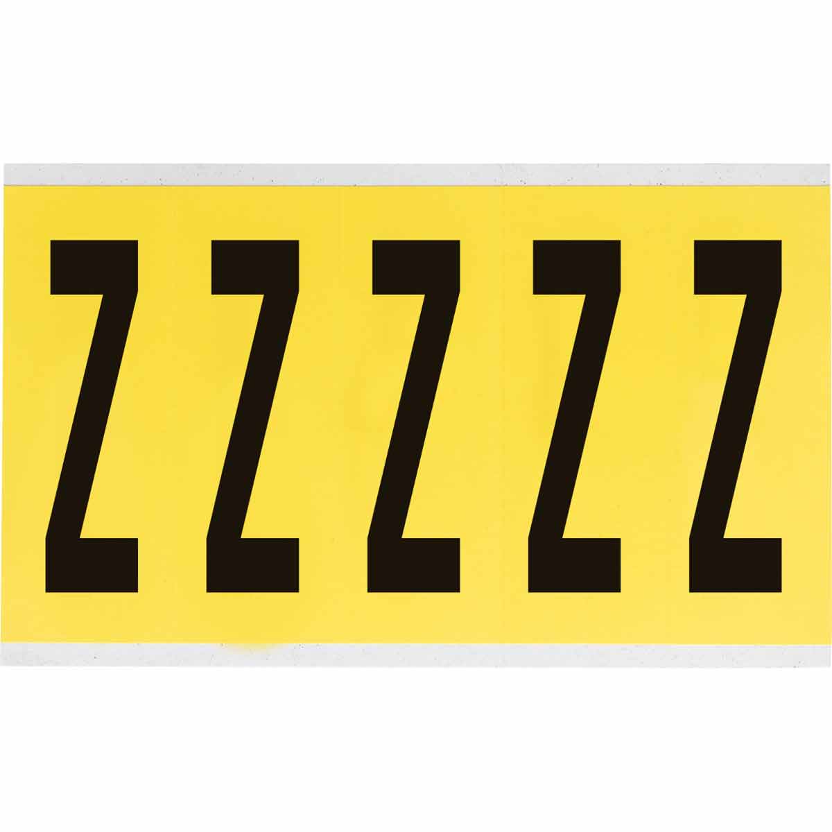 3460-Z 4 in Vinyl N&L Black on Yellow Z 5/PK